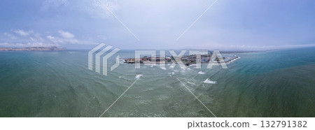 Aerial view of the District of La Punta, located in Callao. 132791382