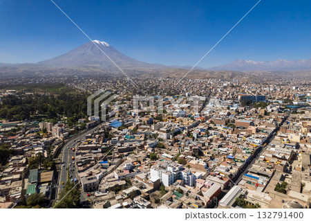 Aerial view of the Ccity of Arequipa. 132791400