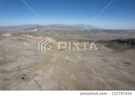 Aerial view of the Colca canyon in Arequipa Aerial view of the Colca canyon in Arequipa 132791426