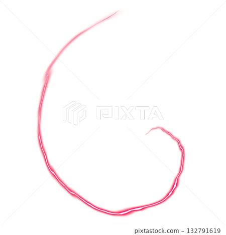 Red electric spiral energy line on transparent background Red electric spiral energy line on transparent background 132791619