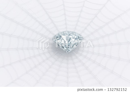 The diamond in the center of the web is a symbol of the trap of wealth. The diamond in the center of the web is a symbol of the trap of wealth. 132792152