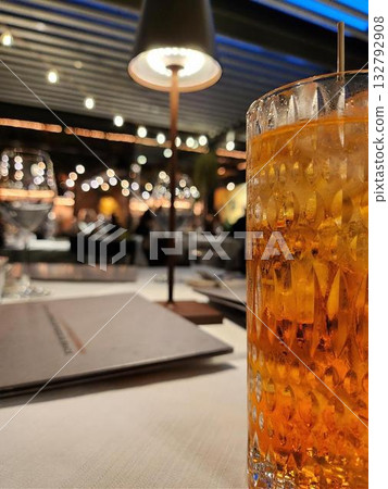 Cozy Restaurant Evening Lights 132792908