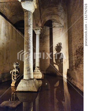 Ancient Columns in Historic Arcade Ancient Columns in Historic Arcade 132792928