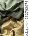 Yellow and green color Linen fabric texuture 132792976