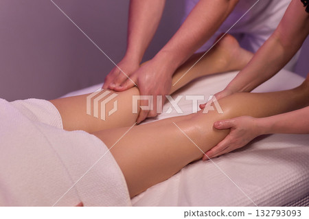 Enjoy a Relaxing Leg Massage Therapy Session for Wellness and Relaxation at the Spa Enjoy a Relaxing Leg Massage Therapy Session for Wellness and Relaxation at the Spa 132793093