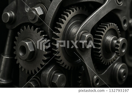 Gear Mechanism Illustration Gear Mechanism Illustration 132793197