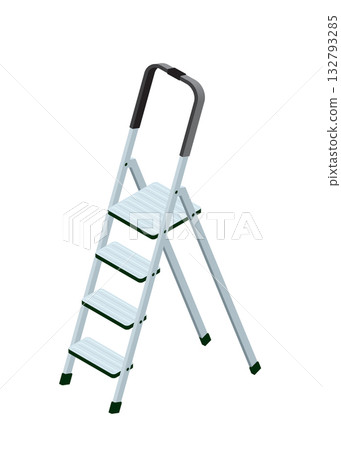 Isometric stepladder isolated on white background 132793285