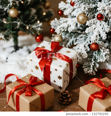 聖誕樹和禮物 132793295