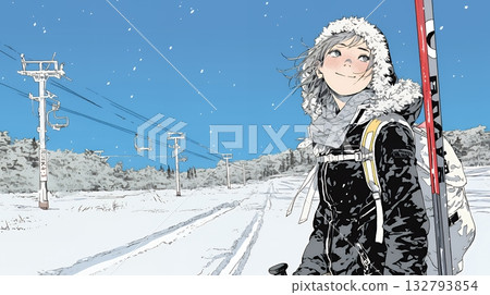 女子越野滑雪 132793854