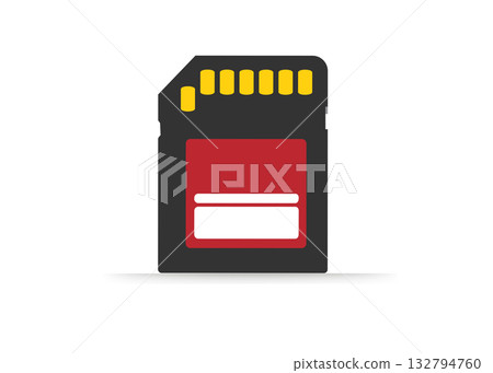 SD card icon Isolated vector sign symbol stock illustration 132794760