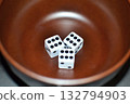 Chinchirorin: 6s (Arashi) Dice in a bowl 132794903