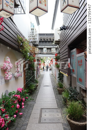 Back alleys of Qibao Old Street in Shanghai 132795447