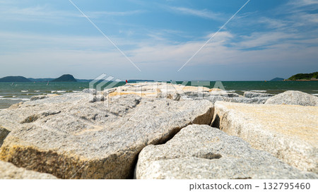 Scenery seen from the coast 132795460