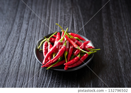 Chili peppers on a plate 132796502