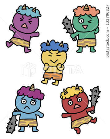 可愛的惡魔插圖集 可愛的惡魔插圖集 132796827