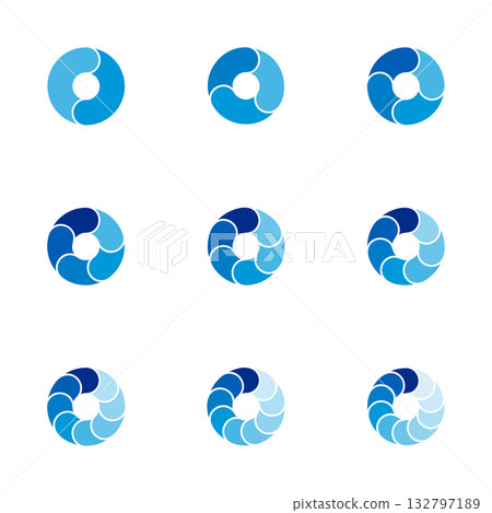 Set of circle pie charts. Financial analysis data 2,3,4,5,6,7,8,9,10 sections elements for business presentation, Vector Illustration Set of circle pie charts. Financial analysis data 2,3,4,5,6,7,8,9,10 sections elements for business presentation, Vector Illustration 132797189