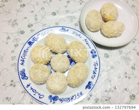 Croquette ingredients served on a plate Croquette ingredients served on a plate 132797694