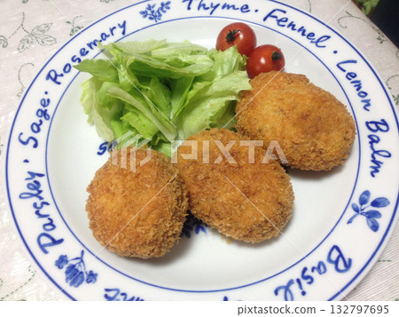 簡單的自製炸丸子 簡單的自製炸丸子 132797695