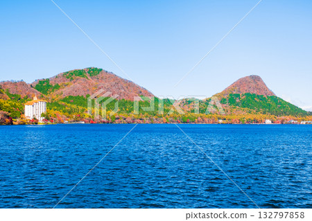 Mount Haruna, Lake Haruna, Mount Binushi, and Mount Eboshigatake (Autumn) Mount Haruna, Lake Haruna, Mount Binushi, and Mount Eboshigatake (Autumn) 132797858