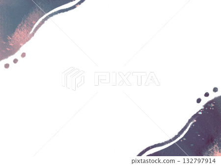 簡約柔和的手繪水彩畫框曲線 簡約柔和的手繪水彩畫框曲線 132797914