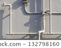 A shape created by gas pipes installed on the wall A shape created by gas pipes installed on the wall 132798160