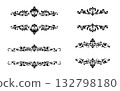 Classic hand-drawn frames and ornaments set. 132798180