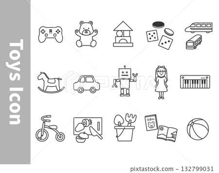 Simple toy icon set 132799031