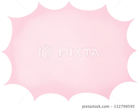 水彩粉色驚訝對話框邊框 水彩粉色驚訝對話框邊框 132799595