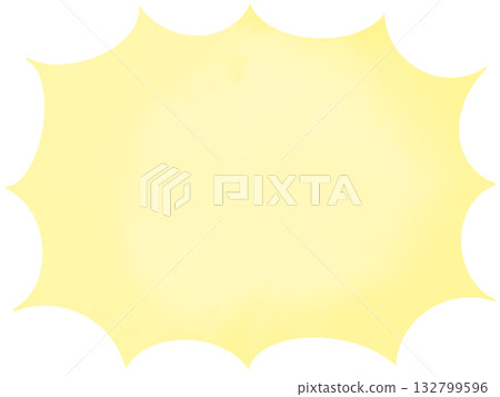 水彩黃色驚訝的對話框邊框 132799596