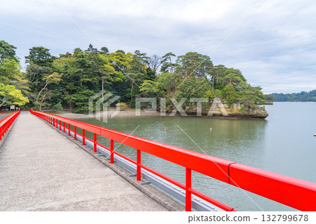 從松島福浦島眺望福浦大橋 從松島福浦島眺望福浦大橋 132799678