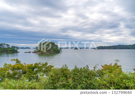 松島景色，日本三大名勝之一 132799680