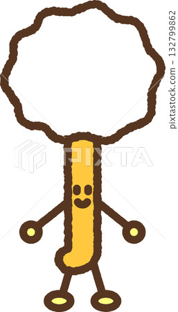 Character-style single icon illustration: Earpick Character-style single icon illustration: Earpick 132799862