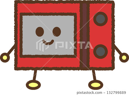 Character-style single icon illustration: microwave oven 132799889