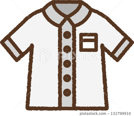 Hand-drawn single icon illustration: shirt 132799910