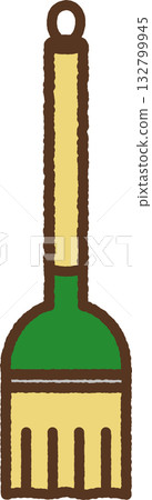 Simple hand-drawn icon illustration: broom Simple hand-drawn icon illustration: broom 132799945