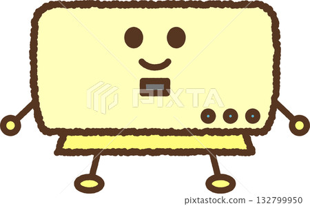 Character-style single icon illustration Air conditioner Character-style single icon illustration Air conditioner 132799950