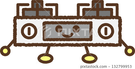 人物風格單圖示插圖：瓦斯爐 132799953