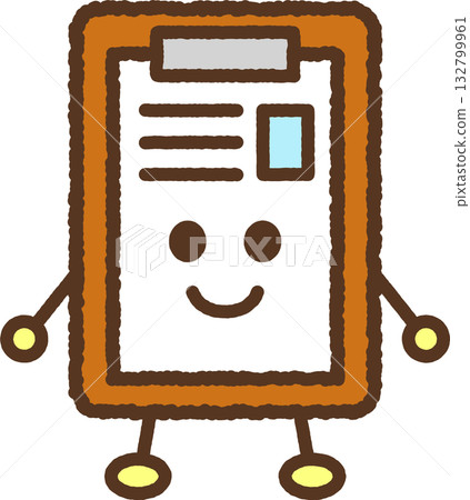 Character-style single icon illustration: Medical record Character-style single icon illustration: Medical record 132799961