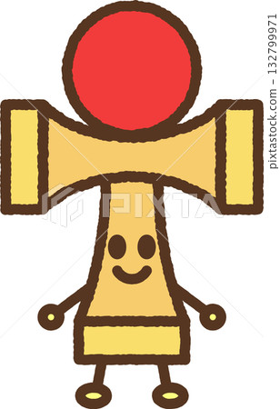 角色風格單圖示插圖劍玉 132799971