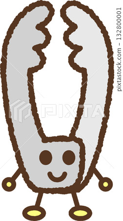 Character-style single icon illustration: Tongs 132800001