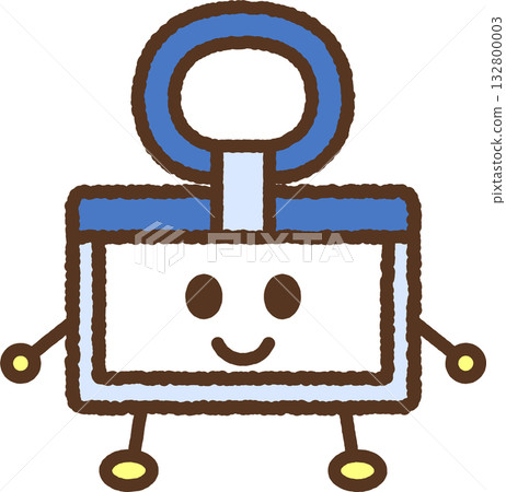 Character-style single icon illustration nameplate 132800003