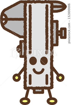 Character-style single icon illustration: Vernier caliper Character-style single icon illustration: Vernier caliper 132800006