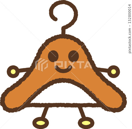 人物風格單圖示插畫：衣架 132800014