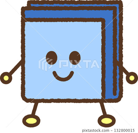 Character-style single icon illustration: Handkerchief Character-style single icon illustration: Handkerchief 132800015