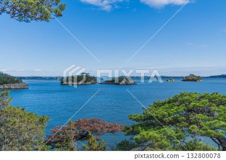松島景色，日本三大名勝之一 132800078