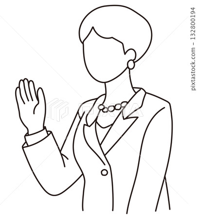 Simple illustration of female politician/leader 132800194