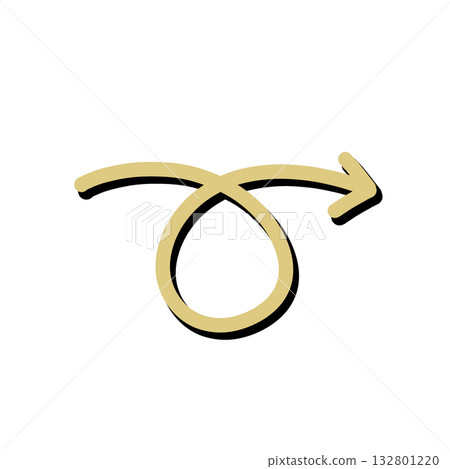 Cartoon style arrow illustration Cartoon style arrow illustration 132801220