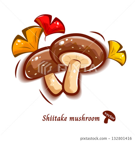 可愛的香菇插畫 | 蘑菇普普藝術 132801416