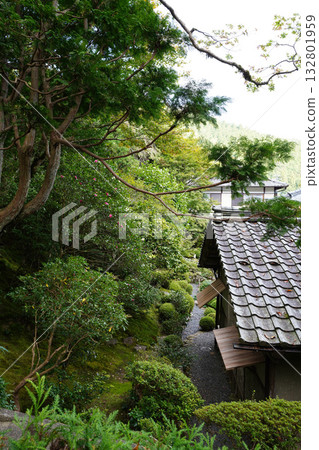 Scenery of the approach to Jakkoin Temple in Ohara, Kyoto Scenery of the approach to Jakkoin Temple in Ohara, Kyoto 132801959