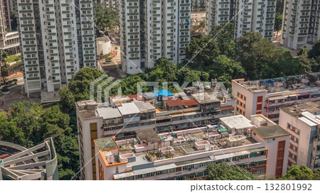 Oct 18 2025 Historic Roof Houses in Quarry Bay Hong Kong 132801992